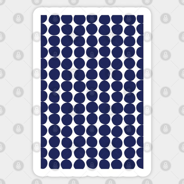 Midcentury Modern Dots Blue Palette Sticker by AmyBrinkman